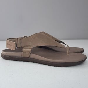 Merrell Around Town Sunvue Post Sandals Stone Nubuck size 7